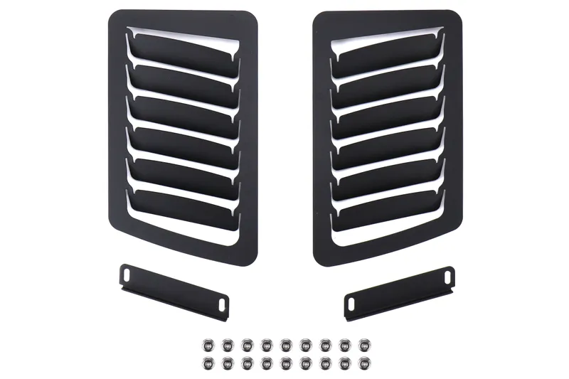 Verus Engineering Hood Louver Kit Small/Powder Coated Black 2013-2021 BRZ/FR-S/86